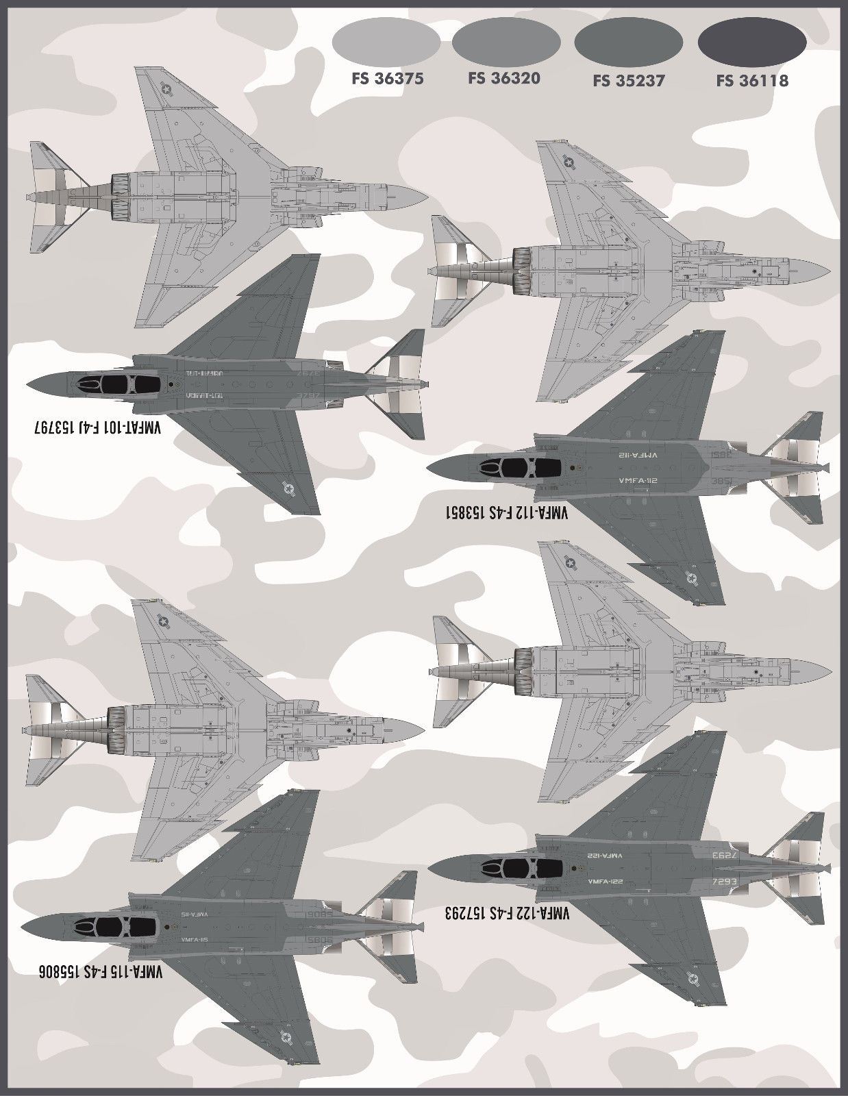 1/48 F-4J/F-4S 鬼怪II战斗机"低可视度陆战魔"