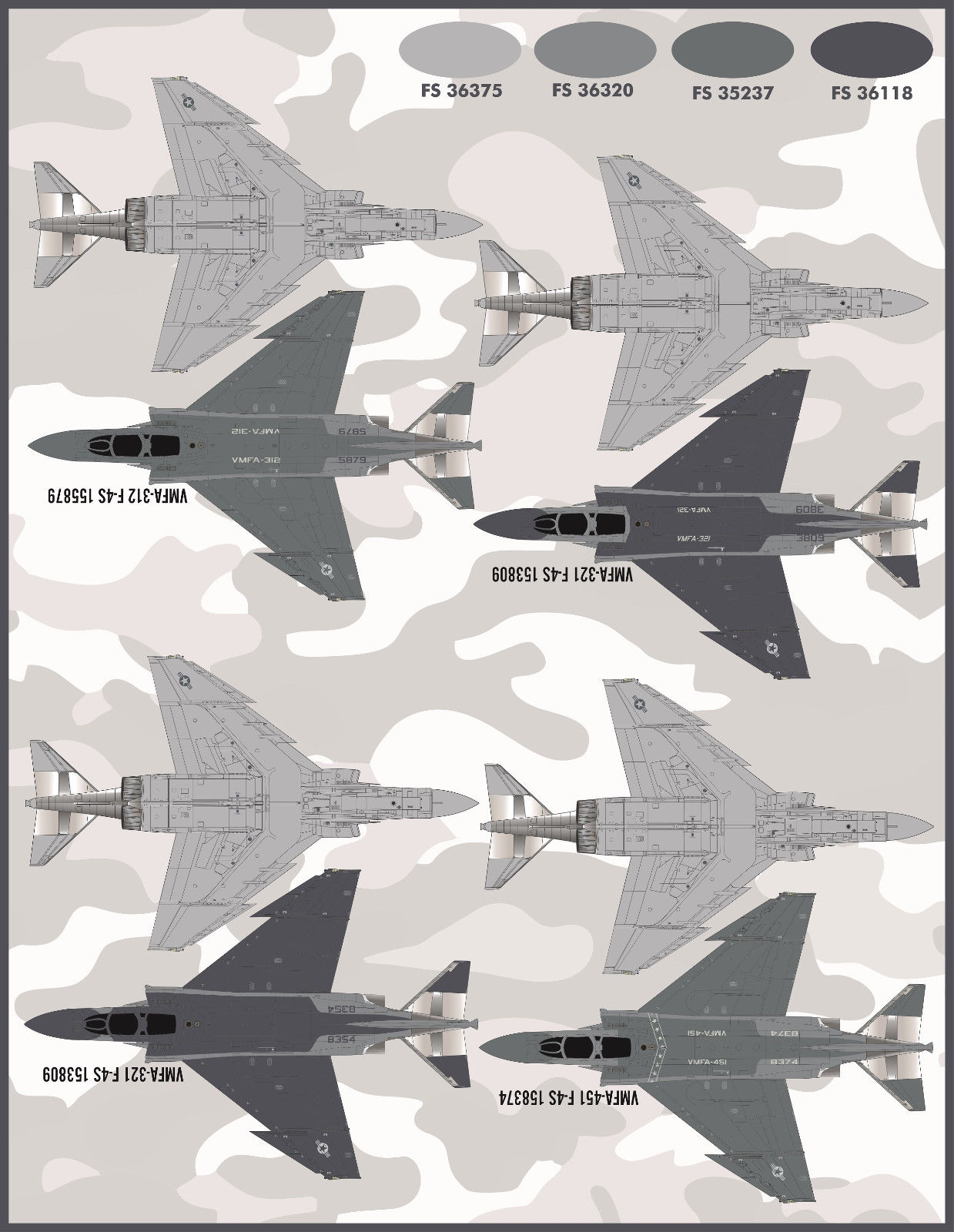 1/48 F-4J/F-4S 鬼怪II战斗机"低可视度陆战魔"