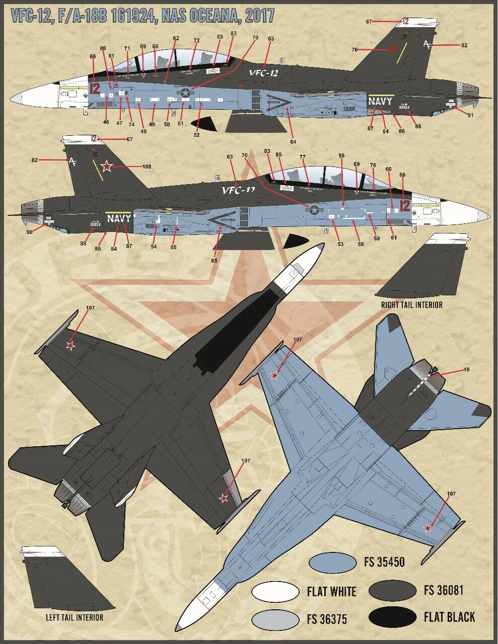1/48 F/A-18A/A+/B/C 大黄蜂战斗机"传统假想敌中队"