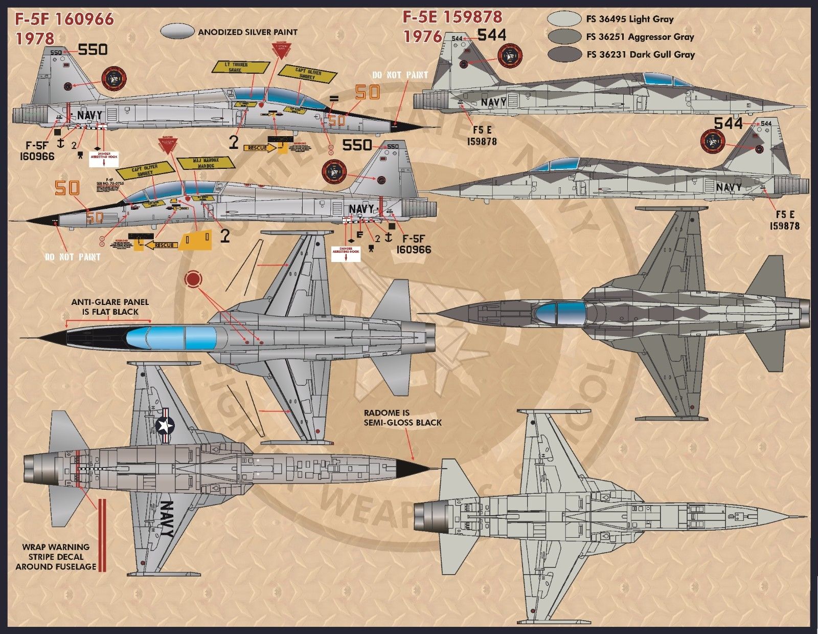 1/72 F-5E/F 虎II战斗机/T-38 禽爪教练机"Top Gun"