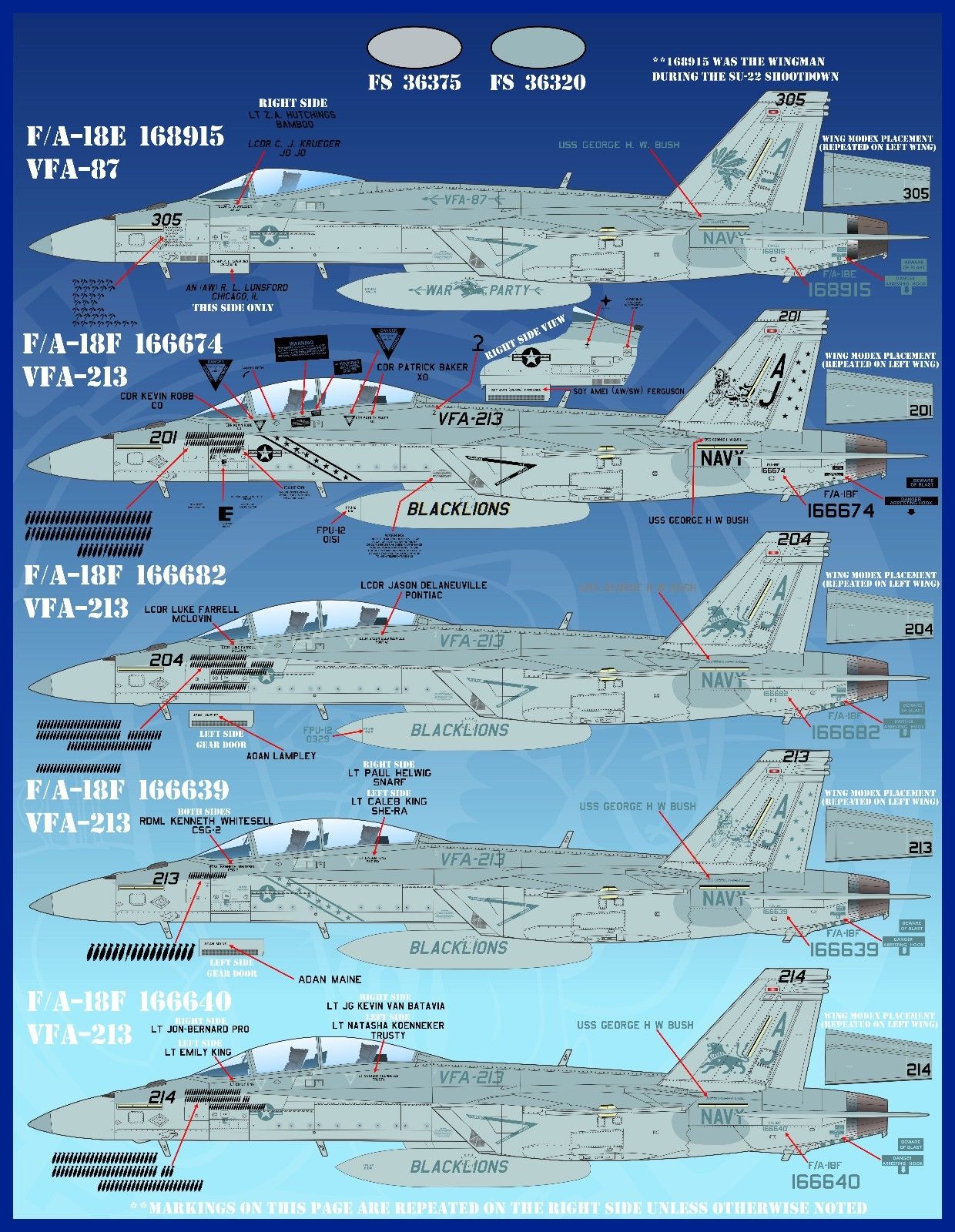 1/72 F-18C/E/F, EA-18G 第8航空联队作战飞机
