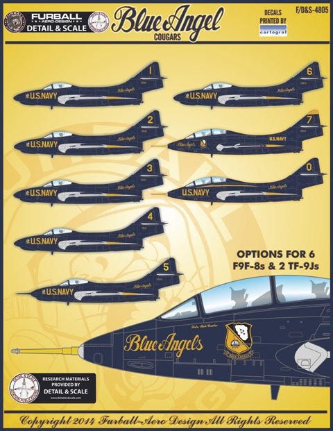 1/48 F9F-8T, TF-9J "蓝天使"美洲狮表演教练机