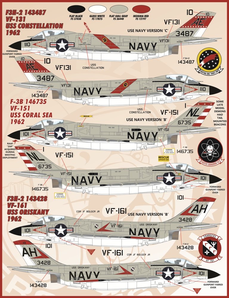 1/48 F9F-8 美洲狮战斗机"丰富多彩灰色和白色美洲狮"(1) - 点击图像关闭