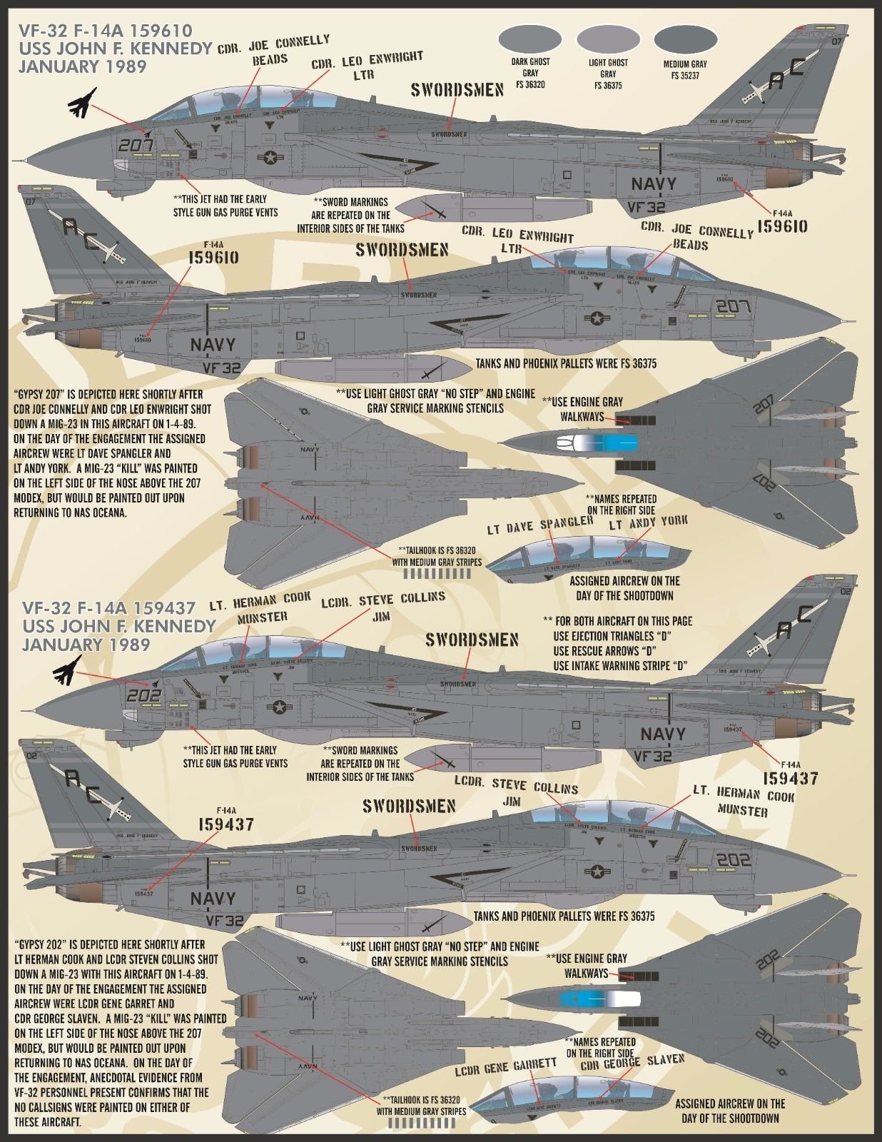 1/48 F-14A 雄猫战斗机"色彩与标记"(1) - 点击图像关闭
