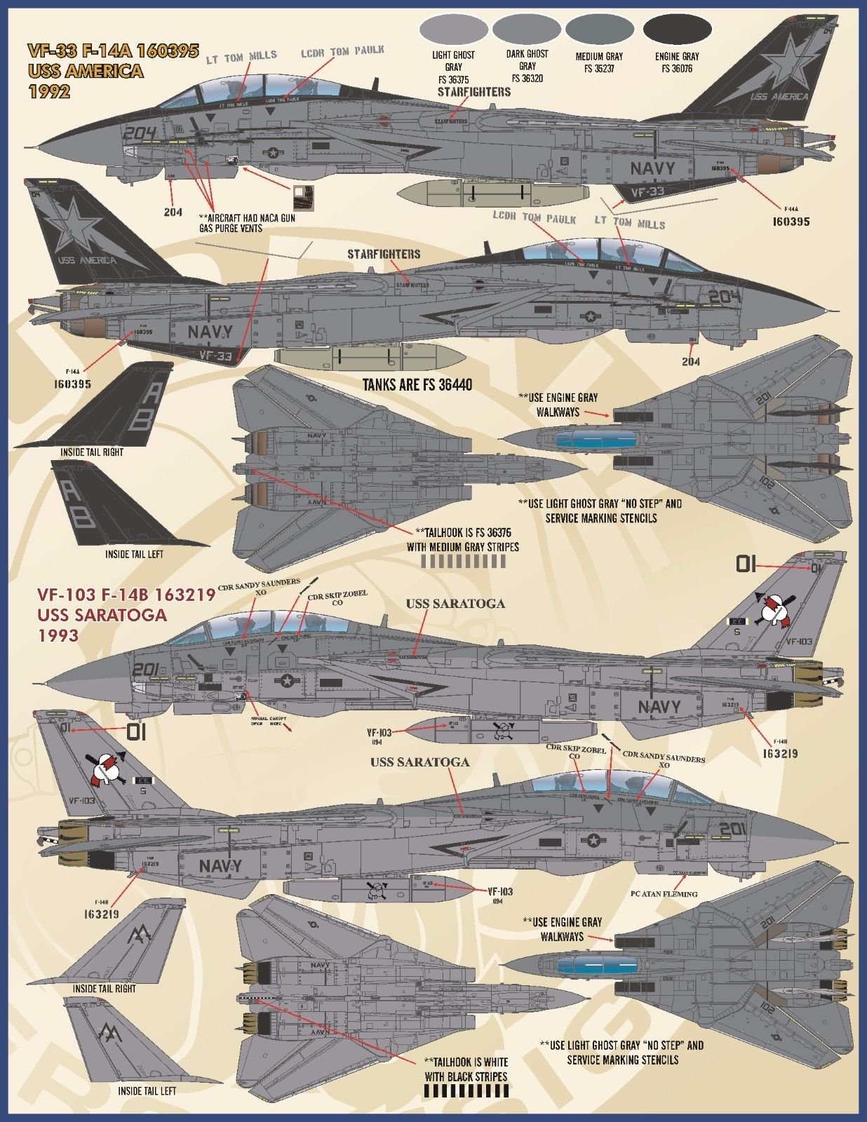 1/48 F-14A/B 雄猫战斗机"色彩与标记"(2)