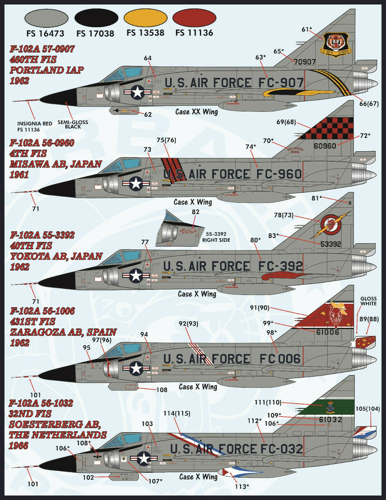 1/48 F-102A 三角剑战斗机"色彩与标记"