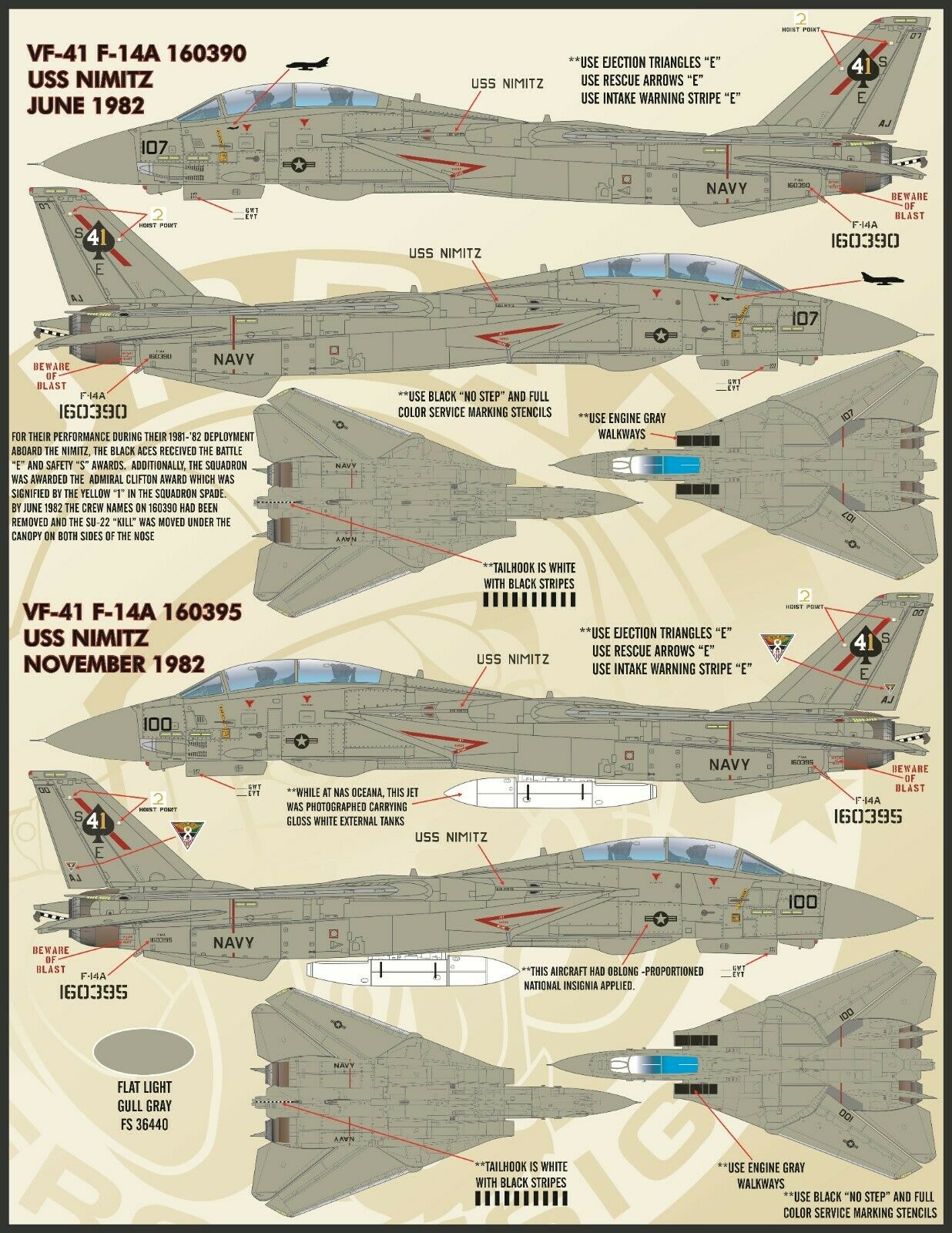 1/72 F-14A 雄猫战斗机"色彩与标记"(1)