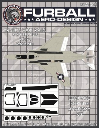 1/48 F-4 鬼怪II战斗机座舱罩遮盖贴纸(配爱德美)