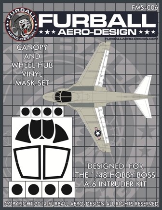 1/48 A-6 入侵者攻击机座舱罩遮盖贴纸(配Hobby Boss)
