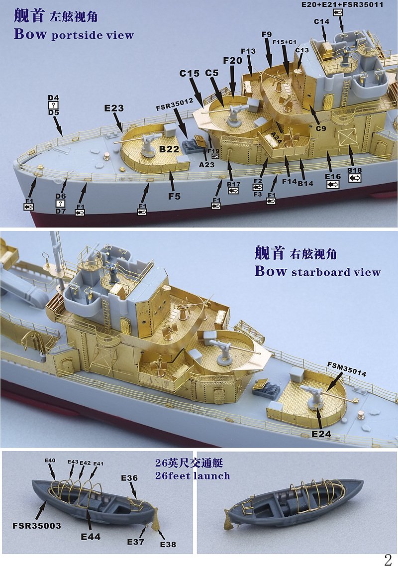 1/350 二战美国海军英格兰号护航驱逐舰超级改造套件(配小号手05305)