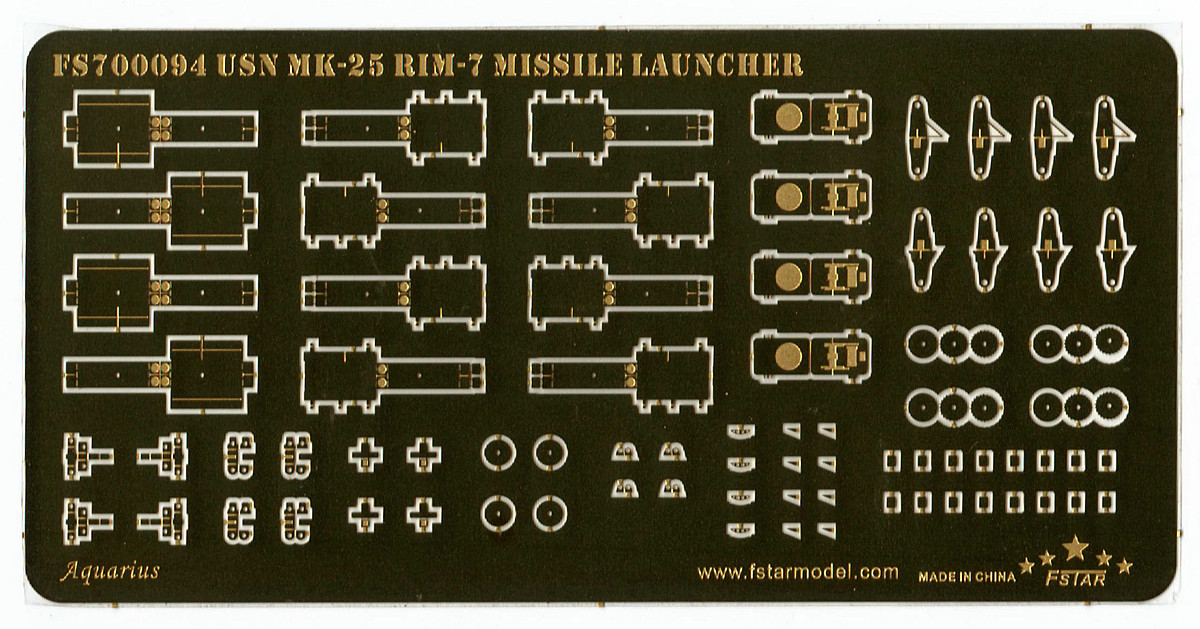 1/700 现代美国海军 MK-25 RIM-7 导弹发射器(4台)