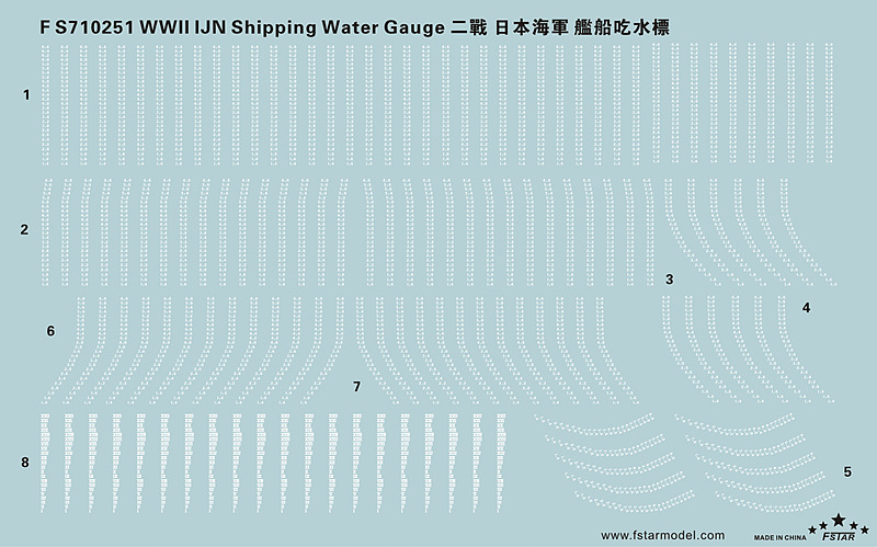 1/700 二战日本海军舰船吃水标示