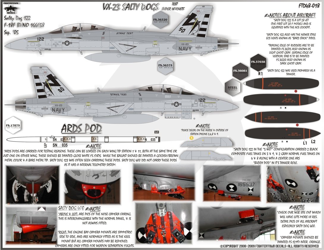 1/48 F/A-18E/F 超级大黄蜂战斗机 "VX-23 咸狗测试与评估中队"
