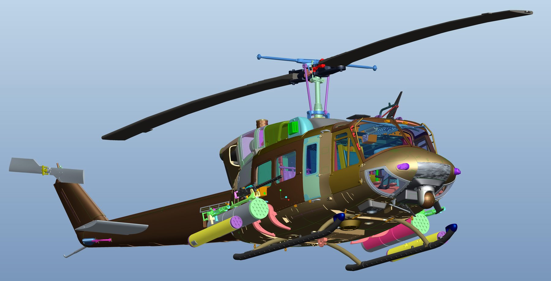 1/48 UH-1N 双休伊直升机