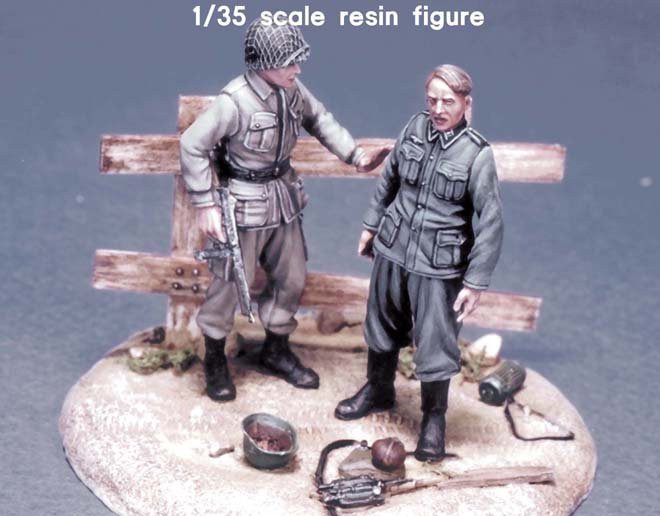 1/35 二战美国第82空降师军官与德国战俘