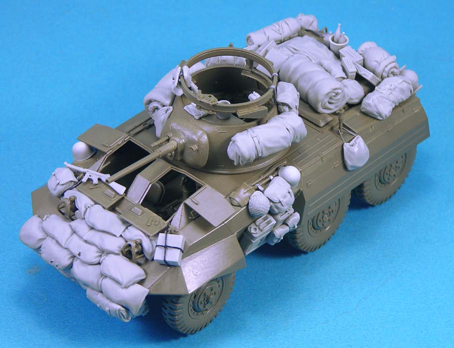 1/35 二战美国 M8 灰狗装甲车堆积物
