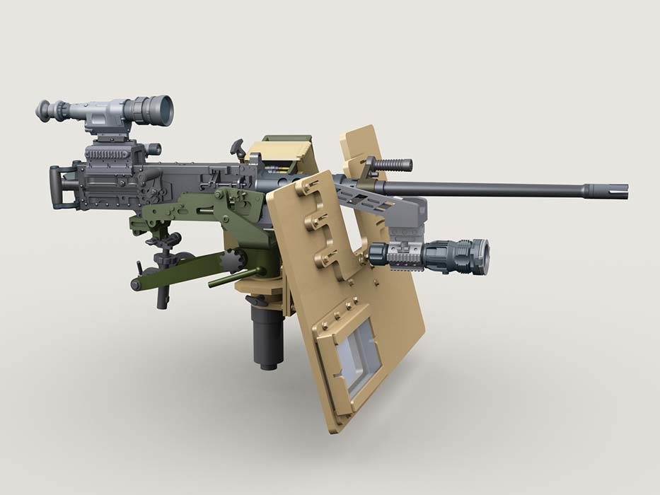 1/35 M2A1 QCB HMG 勃朗宁重机枪防盾安装型