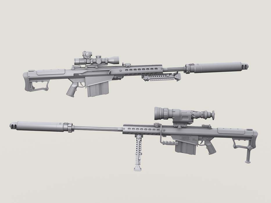 1/35 M107 巴雷特远程狙击步枪(QDL消声器)