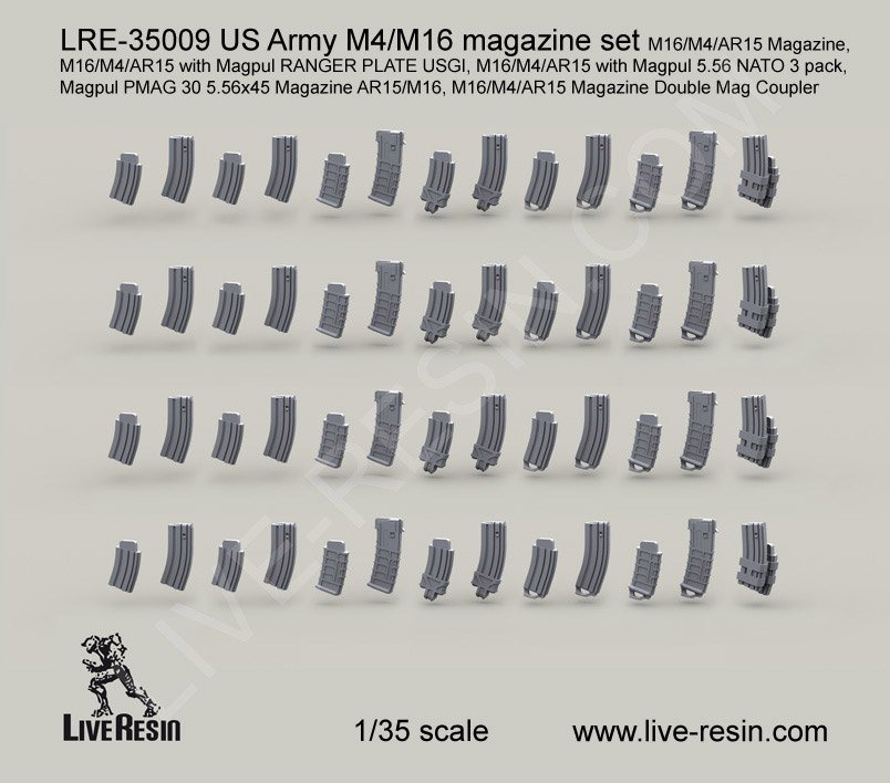 1/35 现代美国 M4/M16 自动步枪弹夹