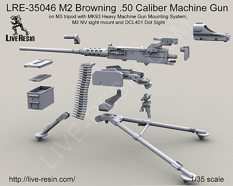 1/35 M2 Cal.50 勃朗宁机枪(M3 三脚支架)(2)
