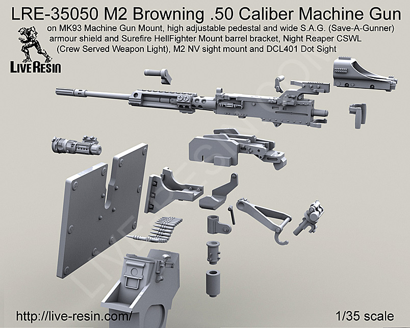 1/35 M2 Cal.50 勃朗宁机枪(M93 枪座)(4)