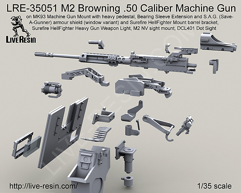 1/35 M2 Cal.50 勃朗宁机枪(M93 枪座)(5)