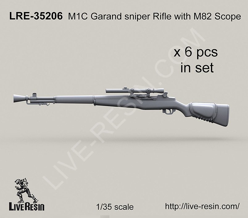 1/35 M1C 伽兰德半自动狙击步枪(M82瞄准镜)