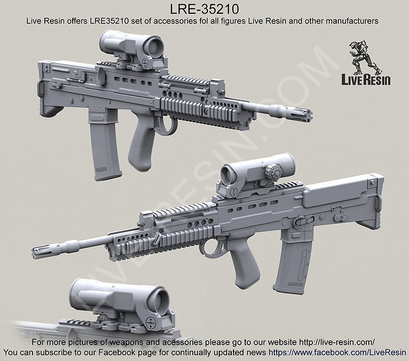 1/35 L85A1 SA80 突击步枪(幽灵瞄准镜)