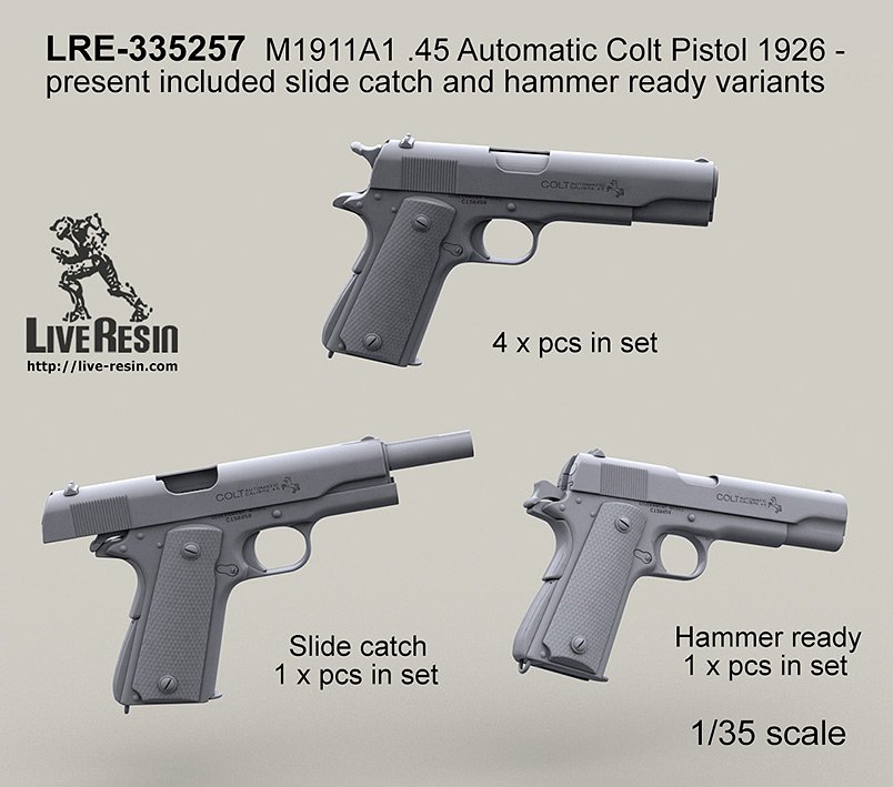 1/35 M1911A1 Cal.45 柯尔特手枪(1926年-现代)