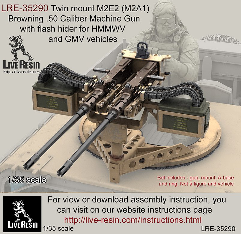 1/35 M2E2 (M2A1) 50口径双联装勃朗宁机枪
