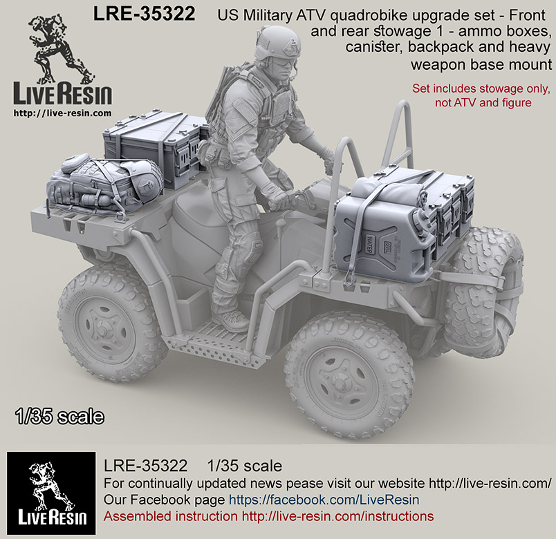 1/35 MV-850 ATV 全地形车装备配件改造件(车辆堆积物1)