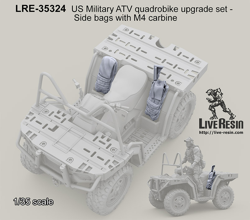 1/35 MV-850 ATV 全地形车装备配件改造件(车上侧袋)
