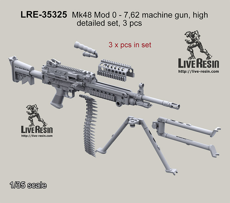 1/35 Mk48 Mod.0 7.62mm 轻机枪(3个)
