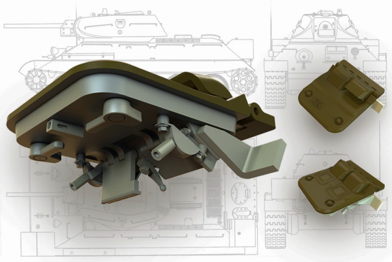 1/35 T-34 中型坦克驾驶员舱口改造件(2类型)