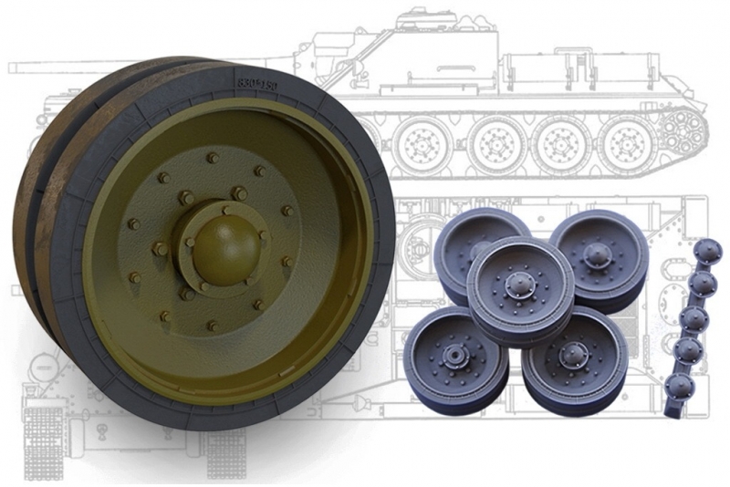 1/35 SU-100, SU-85/85M, T-34 索尔莫沃工厂型路轮改造件