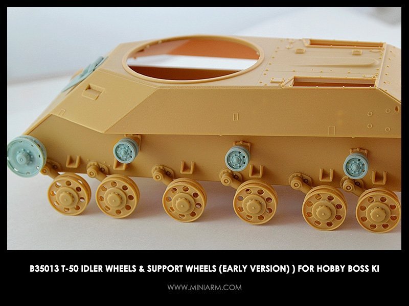 1/35 T-50 轻型坦克惰轮与支撑轮初期型改造件(配Hobby Boss)