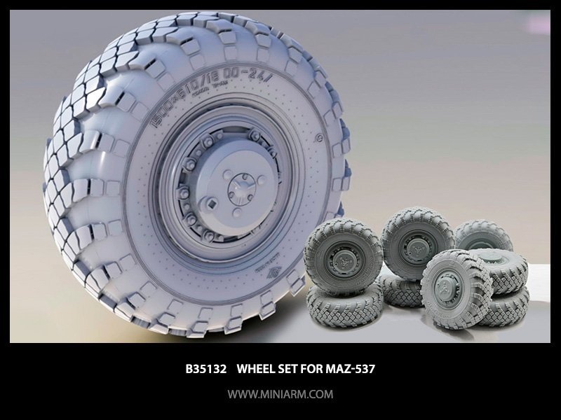 1/35 MAZ-537 军用重型牵引车车轮改造件