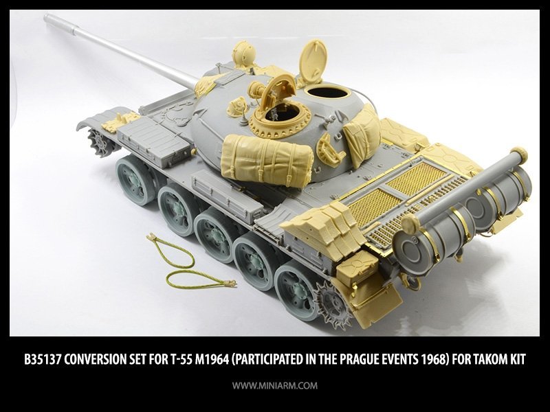 1/35 T-55 主战坦克1964年型细节改造件"布拉格之春"(配三花)