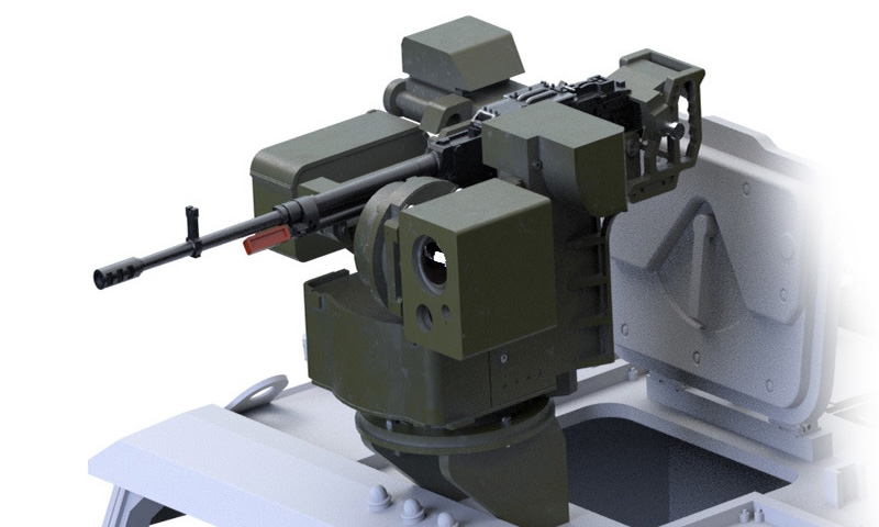 1/35 Kamaz-63968 台风-K防地雷反伏击车遥控武器站改造件(6P49 科尔德重机枪)