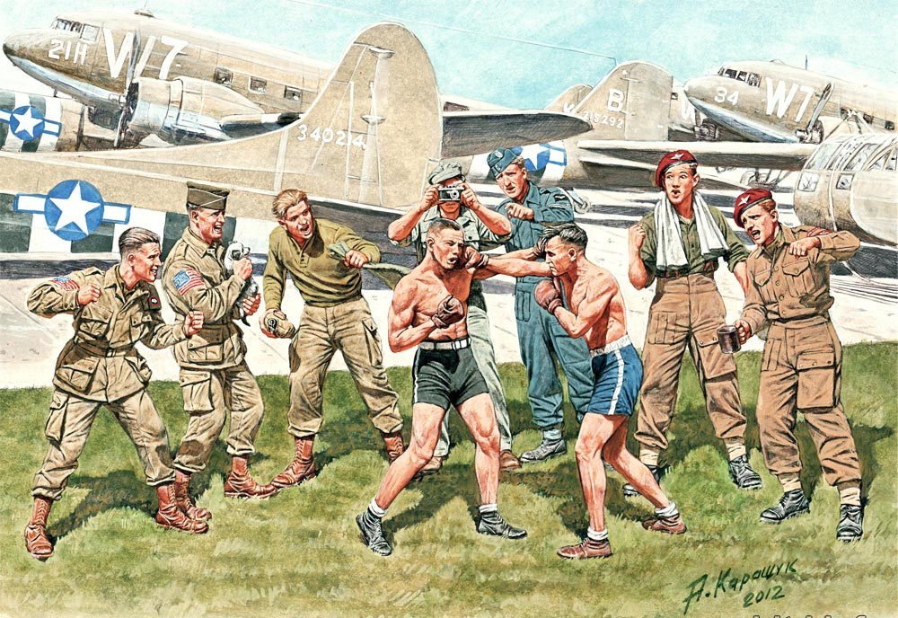 1/35 二战英国与美国伞兵"友谊赛"
