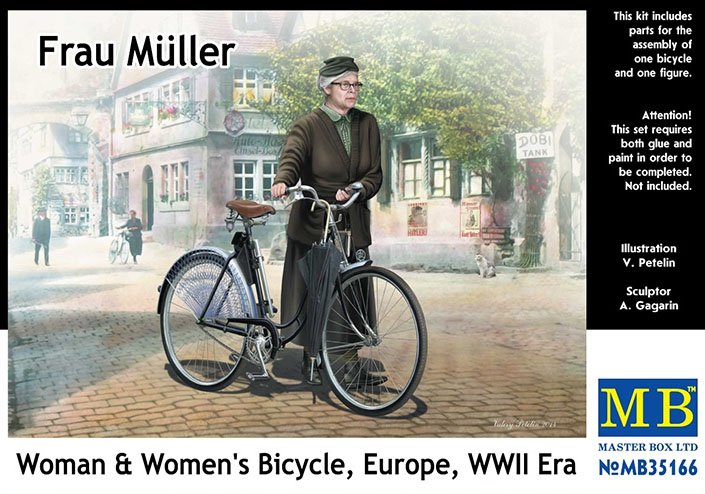 1/35 二战欧洲妇女与自行车