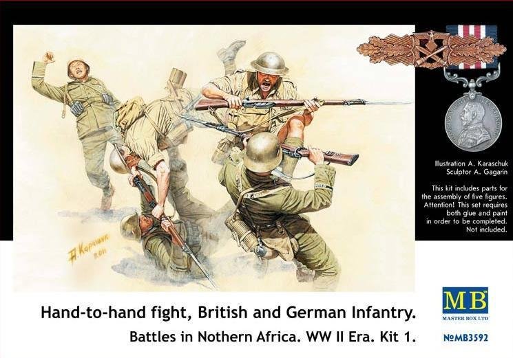 1/35 二战英国和德国步兵近身搏斗"北非战线"