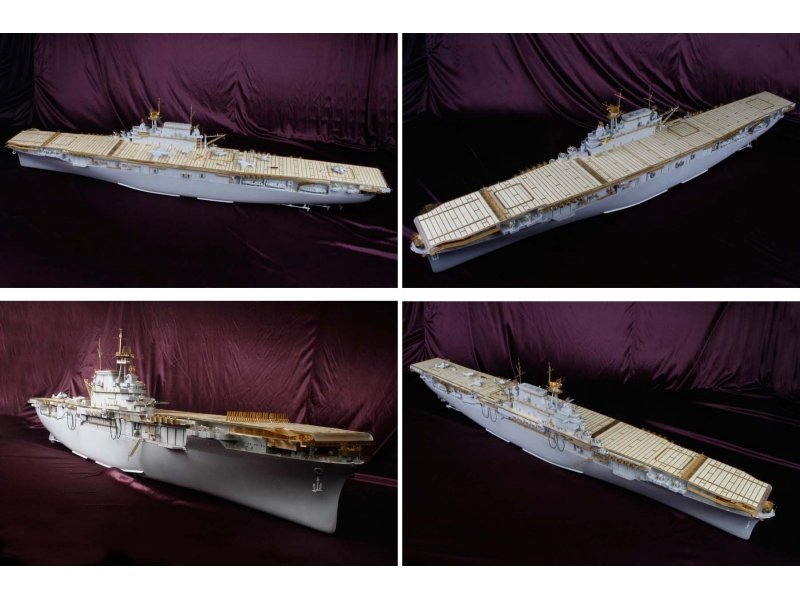 1/200 二战美国 CV-8 黄蜂号航空母舰改造蚀刻豪华套装(配木甲板)