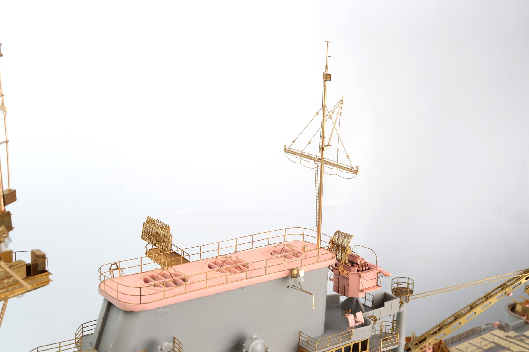 1/200 二战美国 CV-6 企业号航空母舰改造蚀刻豪华套装与木甲板(配小号手)