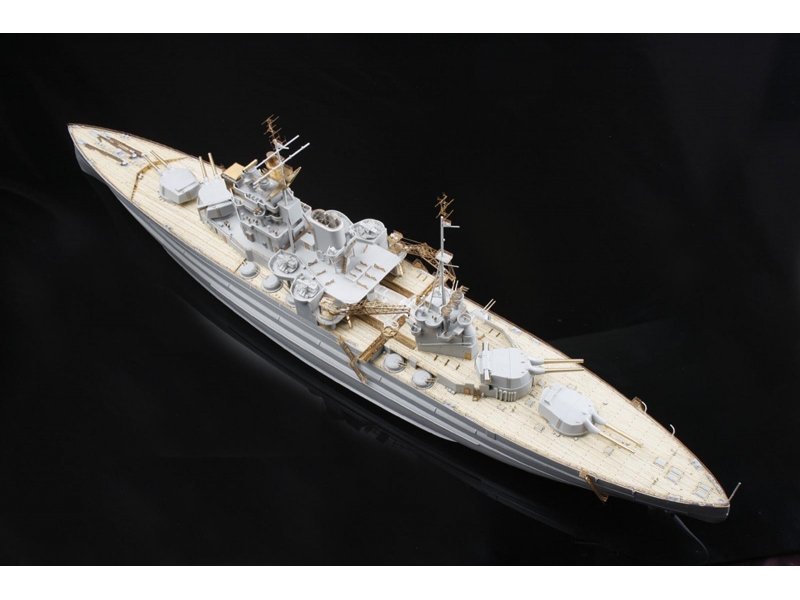 1/350 二战英国伊丽莎白女王号战列舰蚀刻片与木甲板改造件(配小号手)