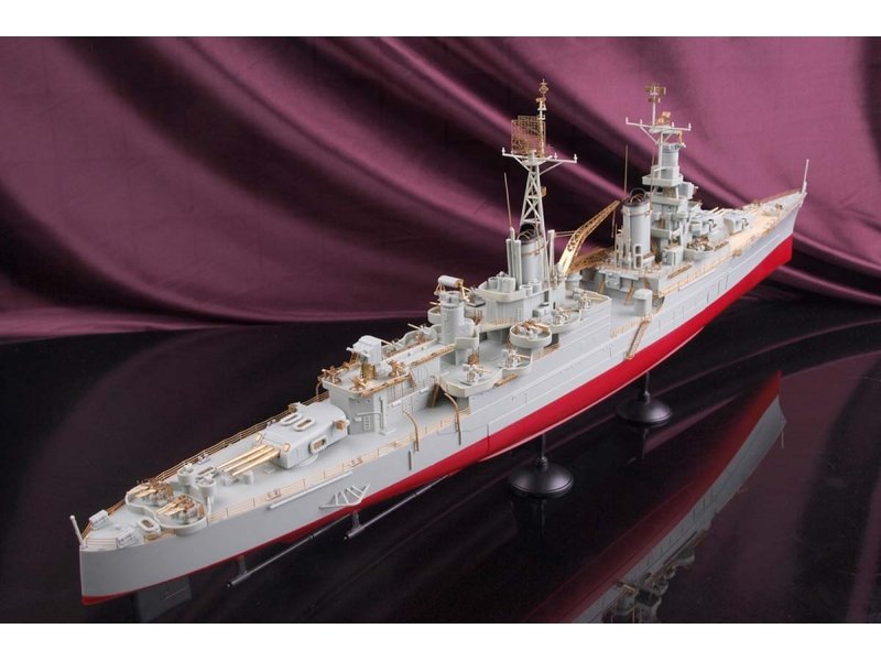 1/350 二战美国印第安纳波利斯号重巡洋舰蚀刻片与木甲板改造件(配爱德美)