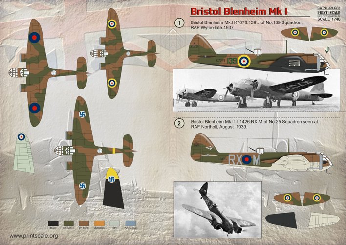 1/48 布里斯托尔布伦海姆轰炸机Mk.I型