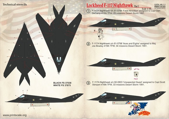 1/48 F-117 夜鹰战斗轰炸机(1)