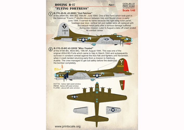 1/48 B-17 飞行堡垒重型轰炸机(1)