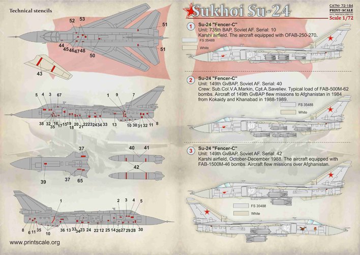 1/72 Su-24 击剑手战斗轰炸机